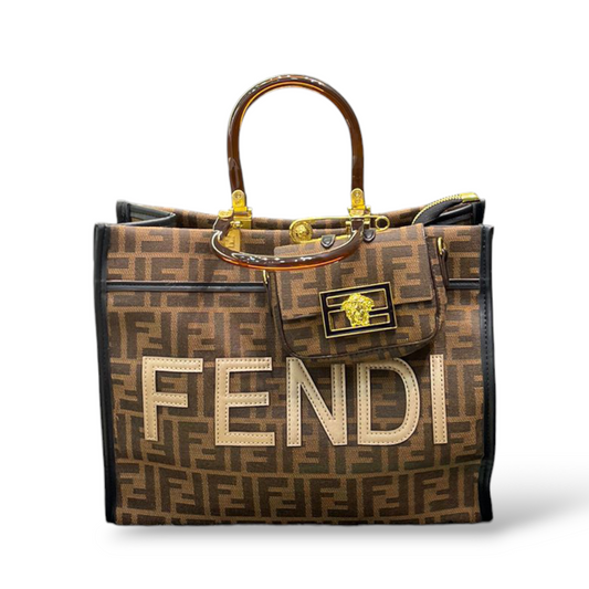 FENDI Sunshine Fabric Handbag