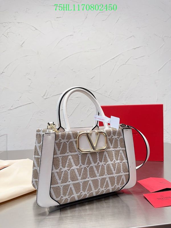 VALENTINO Small V Logo Signature Toile Iconographe Handbag