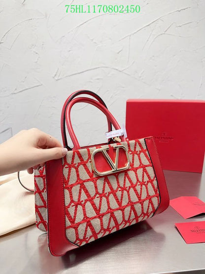 VALENTINO Small V Logo Signature Toile Iconographe Handbag