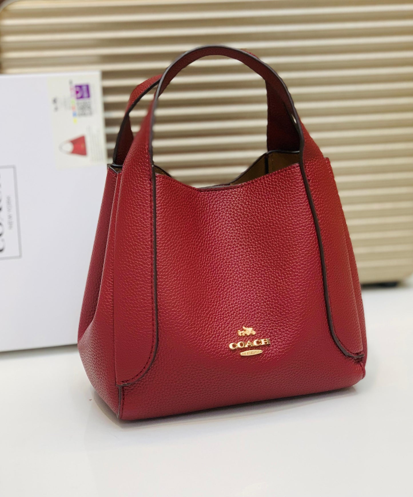 Coach Hadley Hobo 21 Hand Bag (Mahroon)