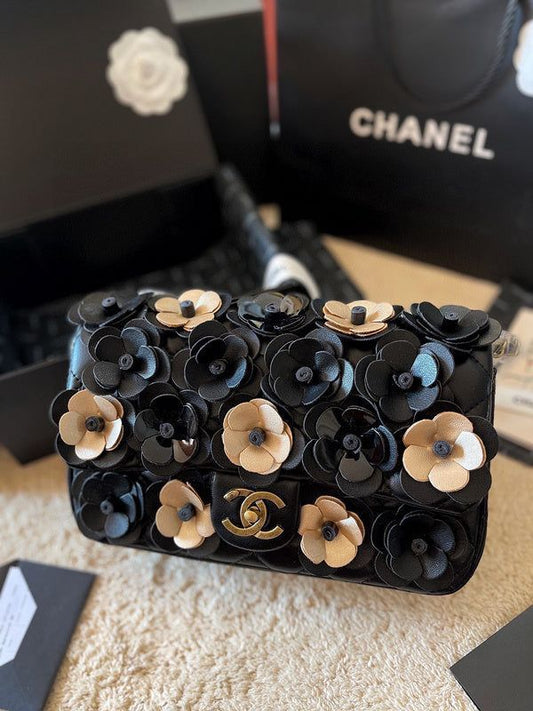 Chanel Classic CC Camellia flap Bag