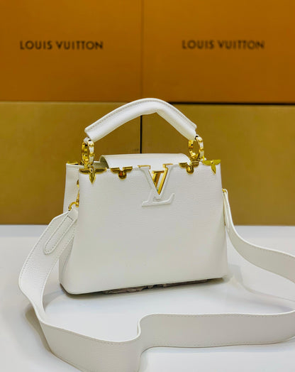 Louis Vuitton Capucines BB Hand Bag (White)