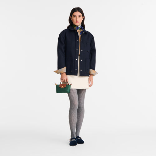 Longchamp Le Pliage Pouch with Handle (Forest Green)