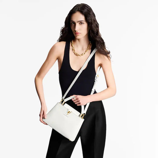 Louis Vuitton Capucines BB Hand Bag (White)