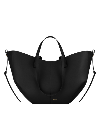 Polene Cyme Shoulder Bag (Black)