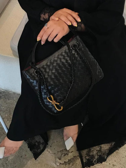 Bottega Venetta Andiamo Handbag (Black)