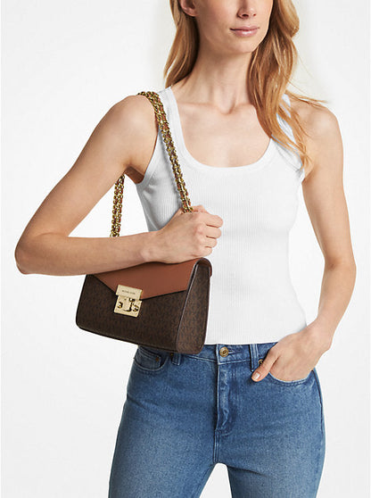 Michael Kors Rose Medium Logo Shoulder Bag