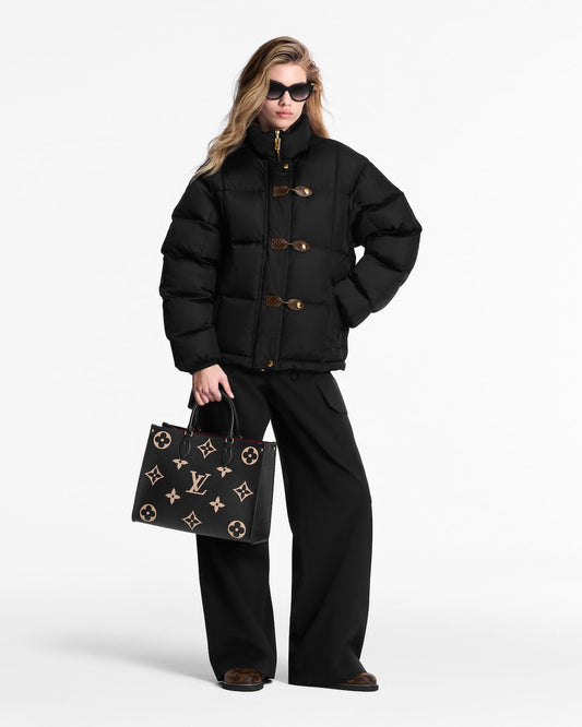 Louis Vuitton OnTheGo MM Large Tote Bag Monogram Emprinte (Black)