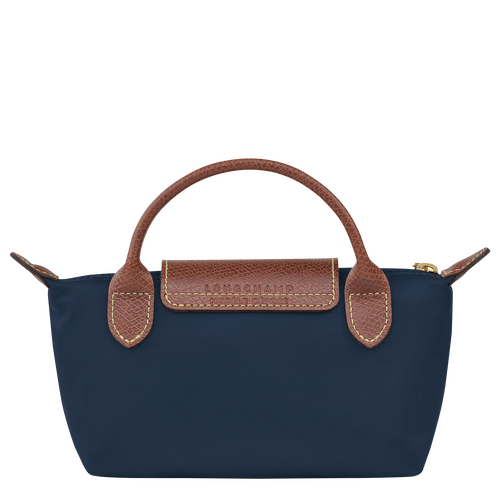 Longchamp Le Pliage Pouch with Handle (Navy Blue)