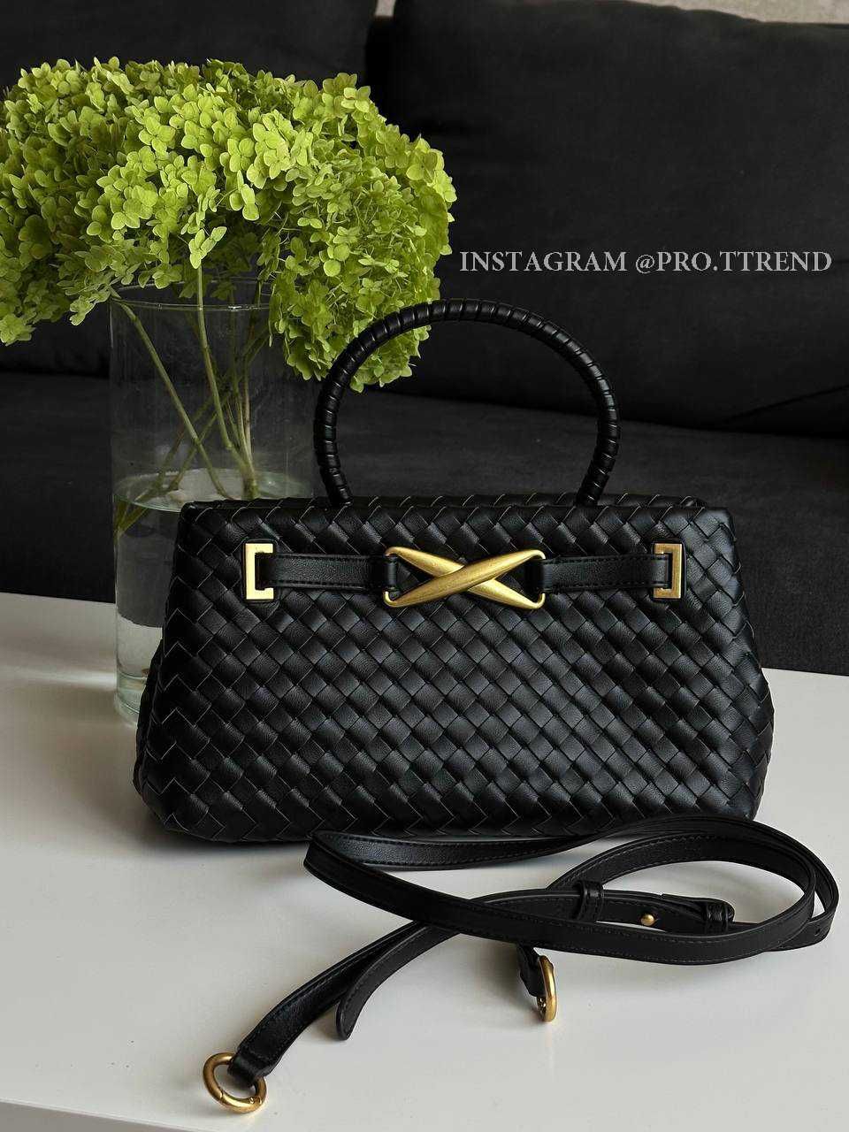 JW PIE Elora Woven Tote Bag (Black)