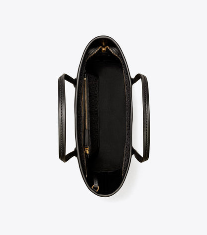Tory Burch T Monogram Tote Bag (Black)