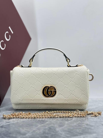 Gucci GG Milano small top handle bag (White)
