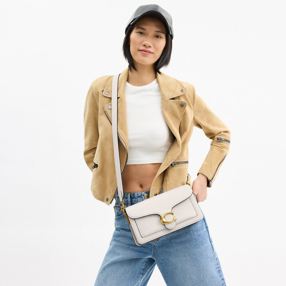 COACH Tabby 26 Bag White Leather