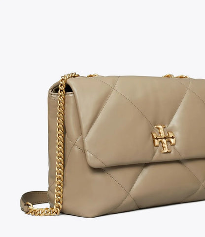 Tory Burch Kira Diamond Quilt Convertible Shoulder Bag (Khaki)