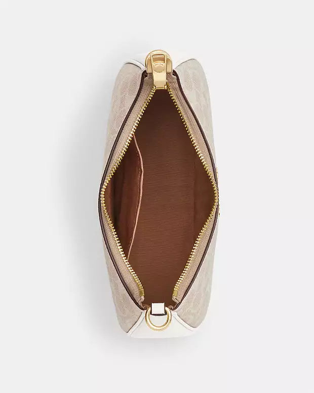 Coach Teri Shoulder Bag Beige Canvas