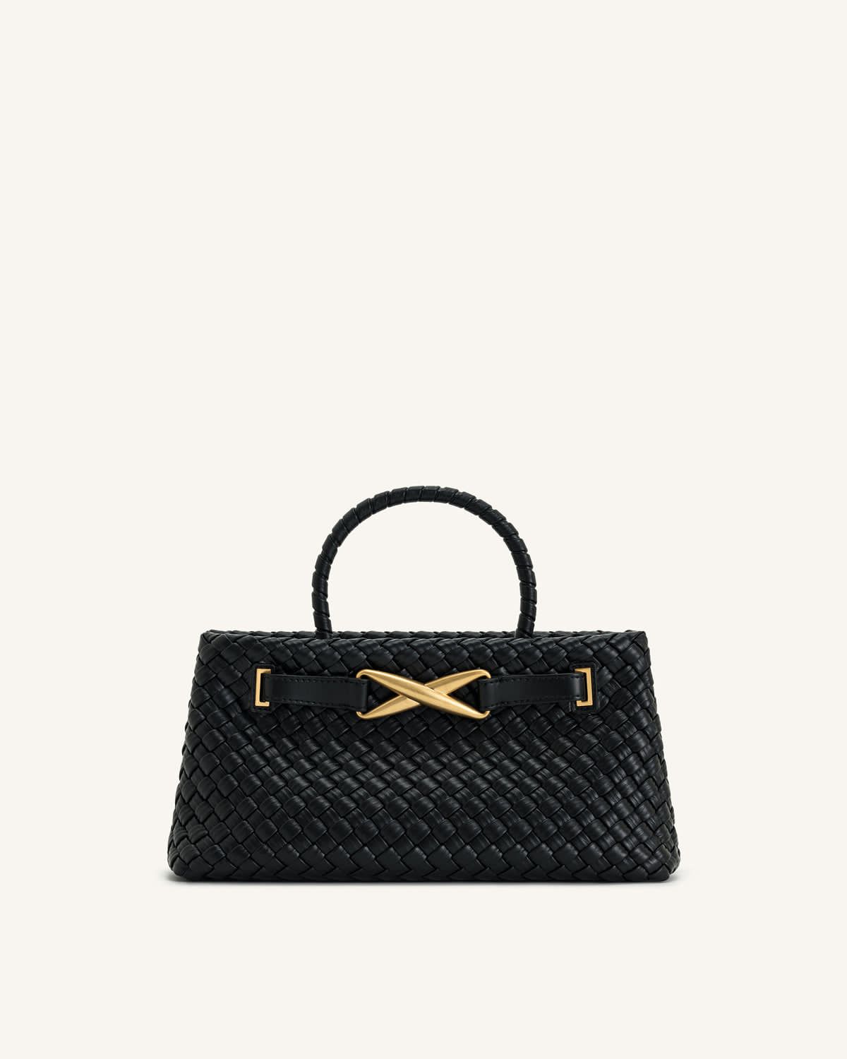 JW PIE Elora Woven Tote Bag (Black)