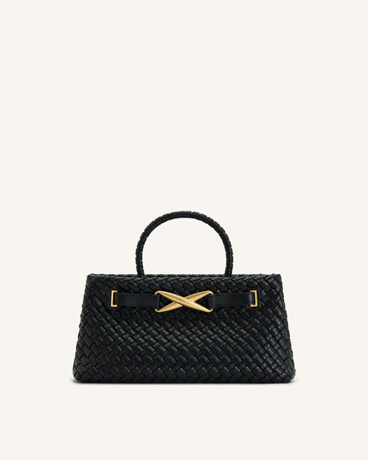 JW PIE Elora Woven Tote Bag (Black)