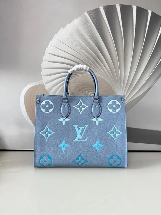 Louis Vuitton OnTheGo MM Large Tote Bag (Sky Blue)