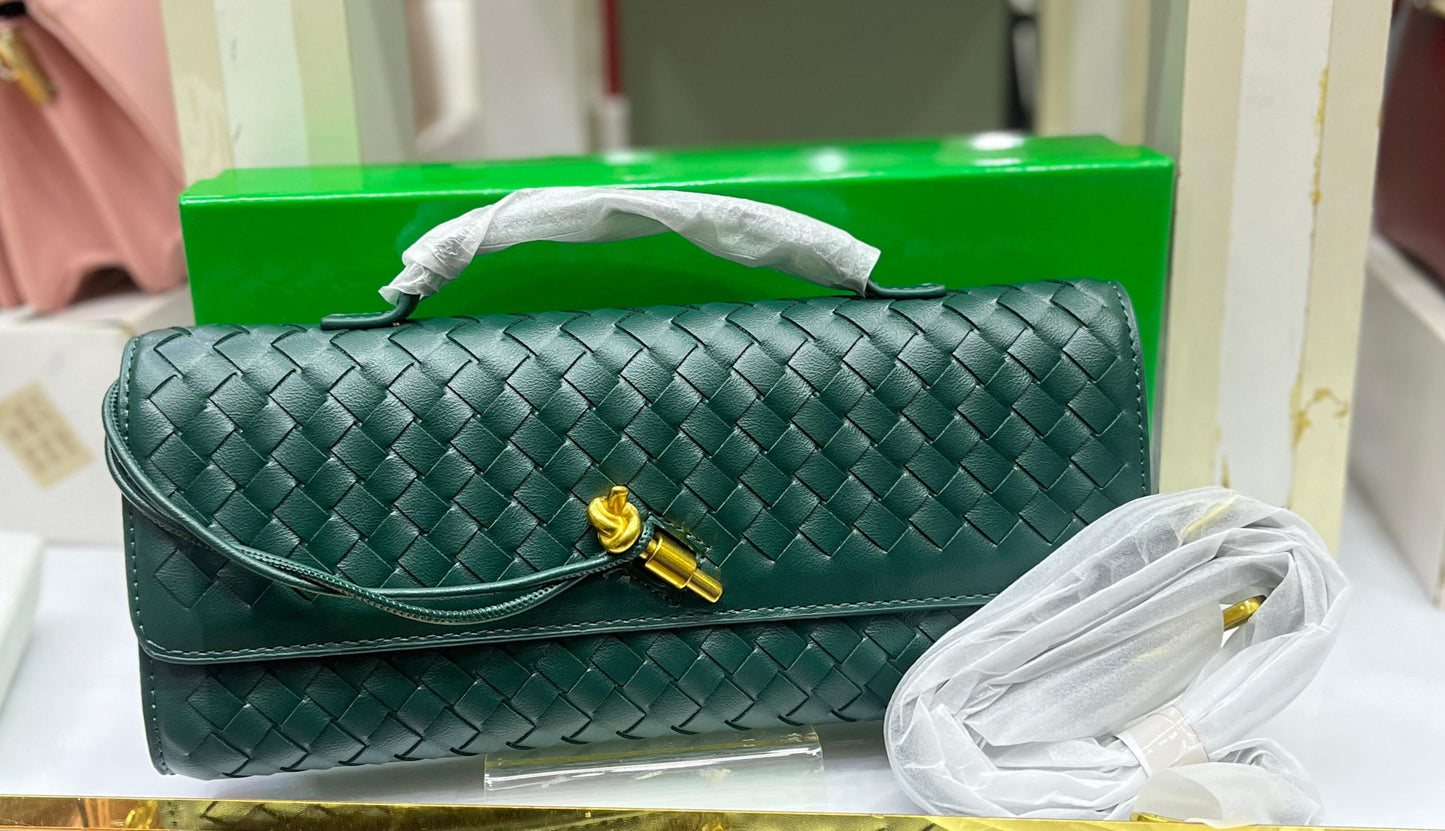 Bottega Venetta Andiamo Clutch Bag (Green)
