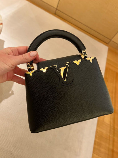 Louis Vuitton Capucines BB Hand Bag (Black)