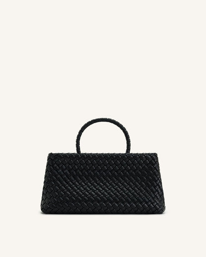 JW PIE Elora Woven Tote Bag (Black)