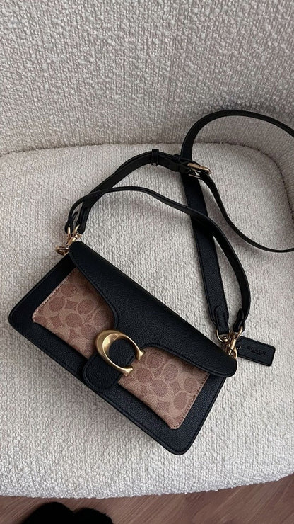 COACH Tabby 26 Black and Beige Canvas Design