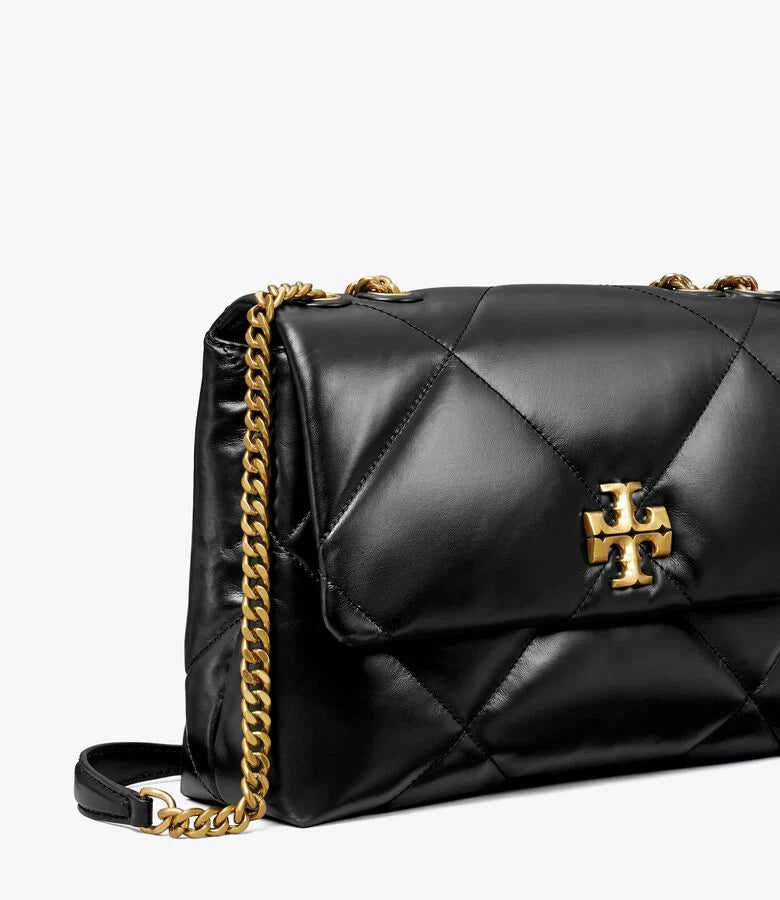 Tory Burch Kira Diamond Quilt Convertible Shoulder Bag (Black)