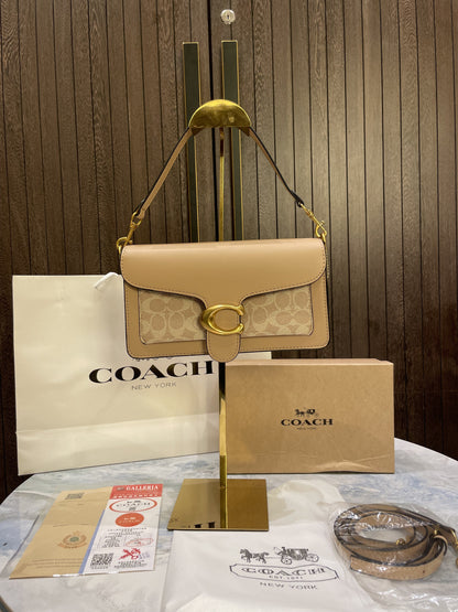 COACH Tabby 26 Beige Canvas Design