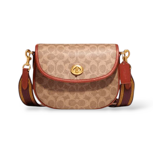 COACH Willow Saddle Bag In Signature Canvas